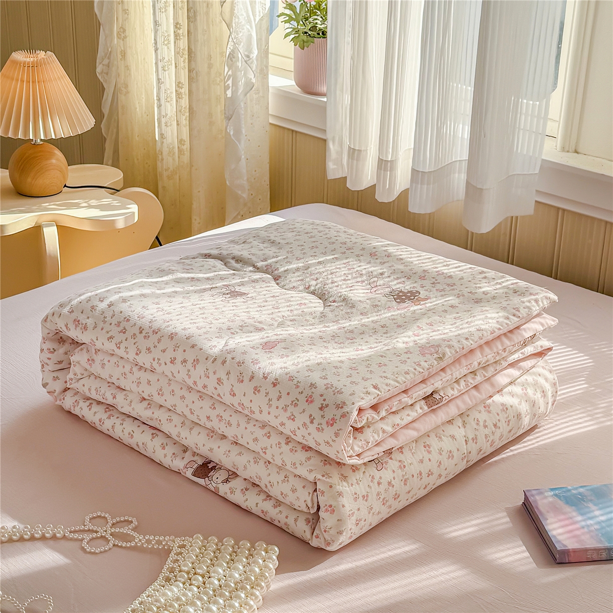 91家纺网 家纺一手货源 找家纺 （总）艺菲阁家纺 2026新款云感双层纱夏被夏凉被空调被