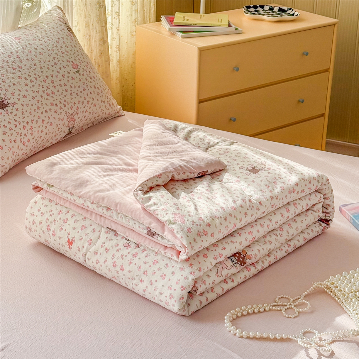 91家纺网 家纺一手货源 找家纺 （总）艺菲阁家纺 2026新款云感双层纱夏被夏凉被空调被