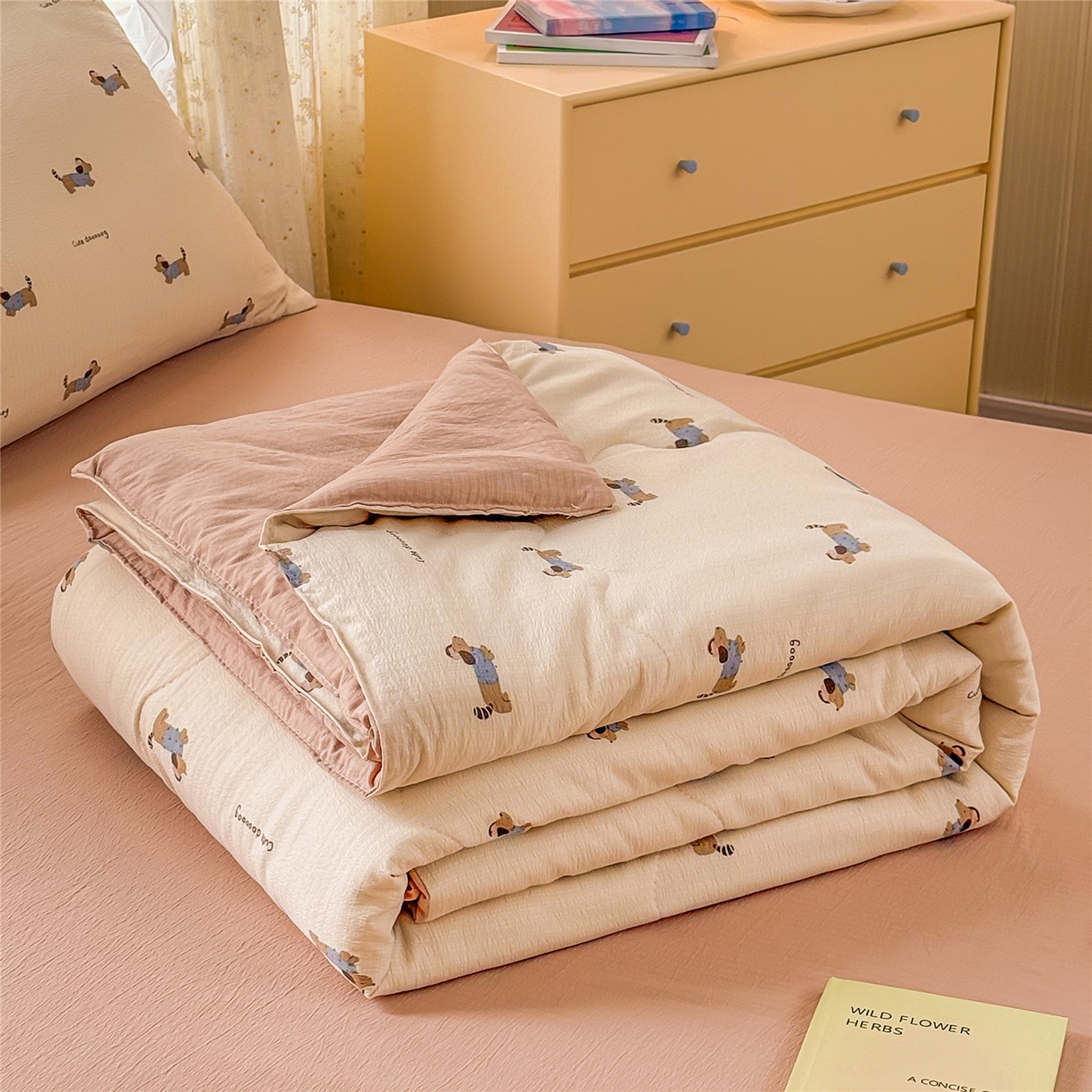 91家纺网 家纺一手货源 找家纺 （总）艺菲阁家纺 2026新款云感双层纱夏被夏凉被空调被