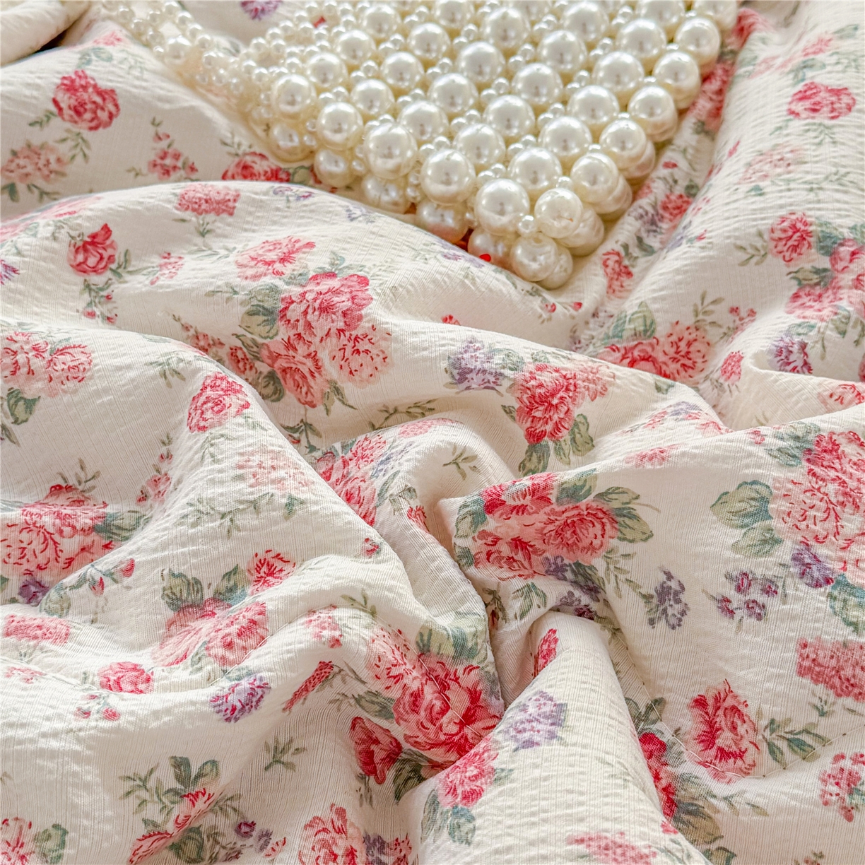 91家纺网 家纺一手货源 找家纺 艺菲阁家纺 2026新款云感双层纱夏被夏凉被空调被 星眠云野(粉)