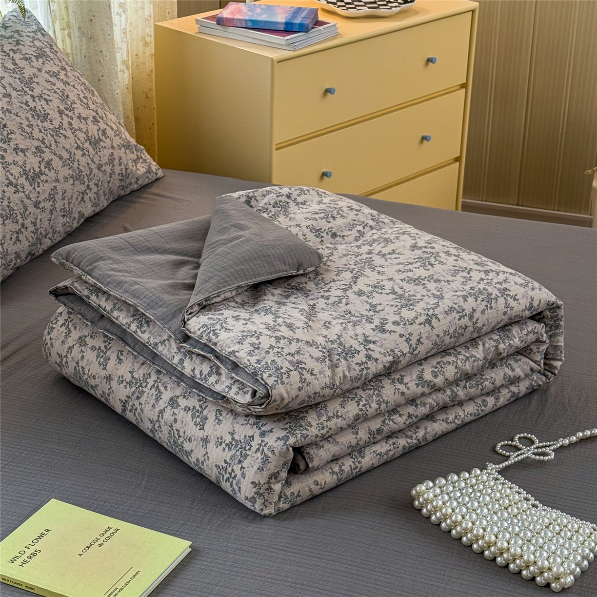 艺菲阁家纺 2026新款云感双层纱夏被夏凉被空调被 竹歆花语