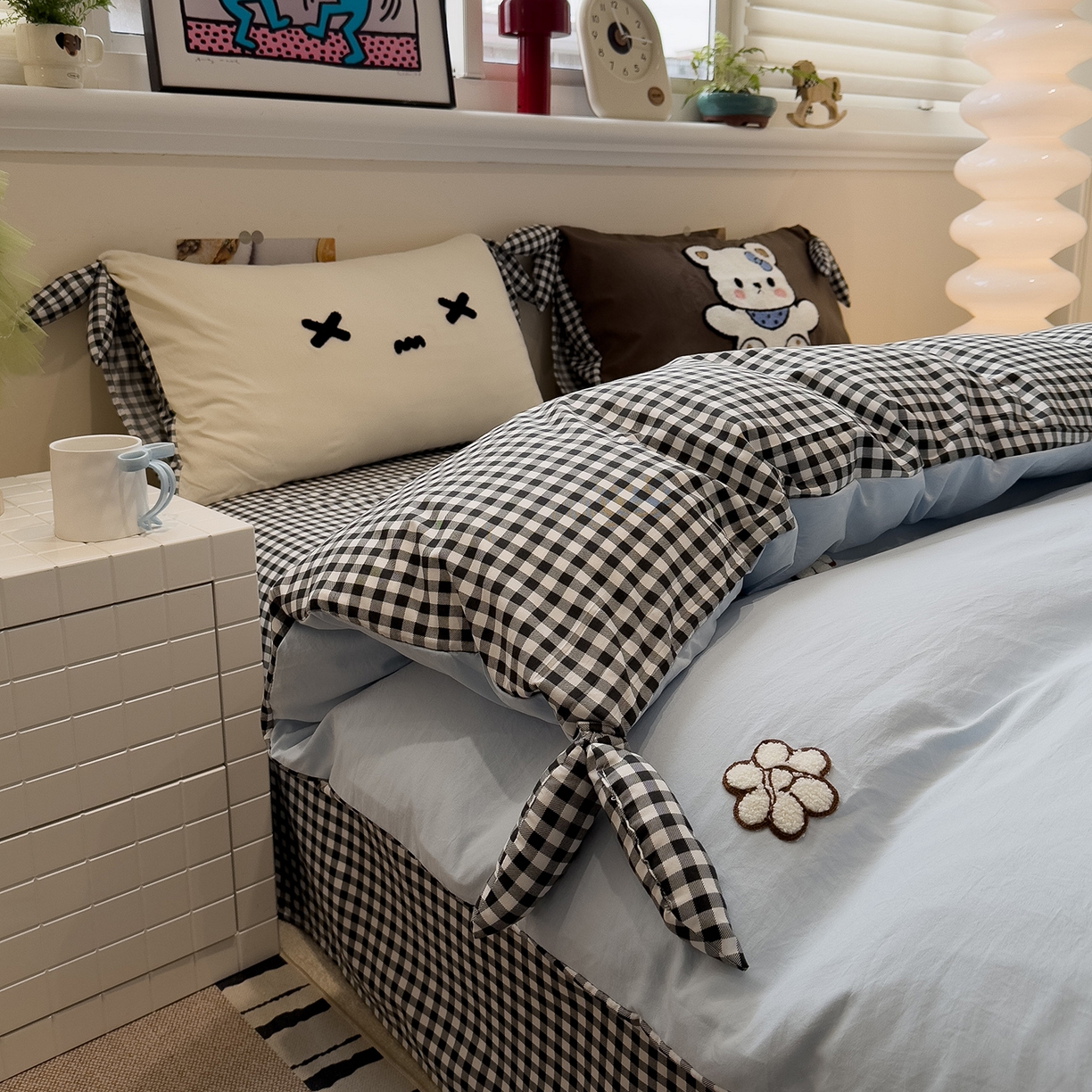 91家纺网 家纺一手货源 找家纺 （总）盼季家纺 2026新款立体蝴蝶结毛巾绣卡通四件套