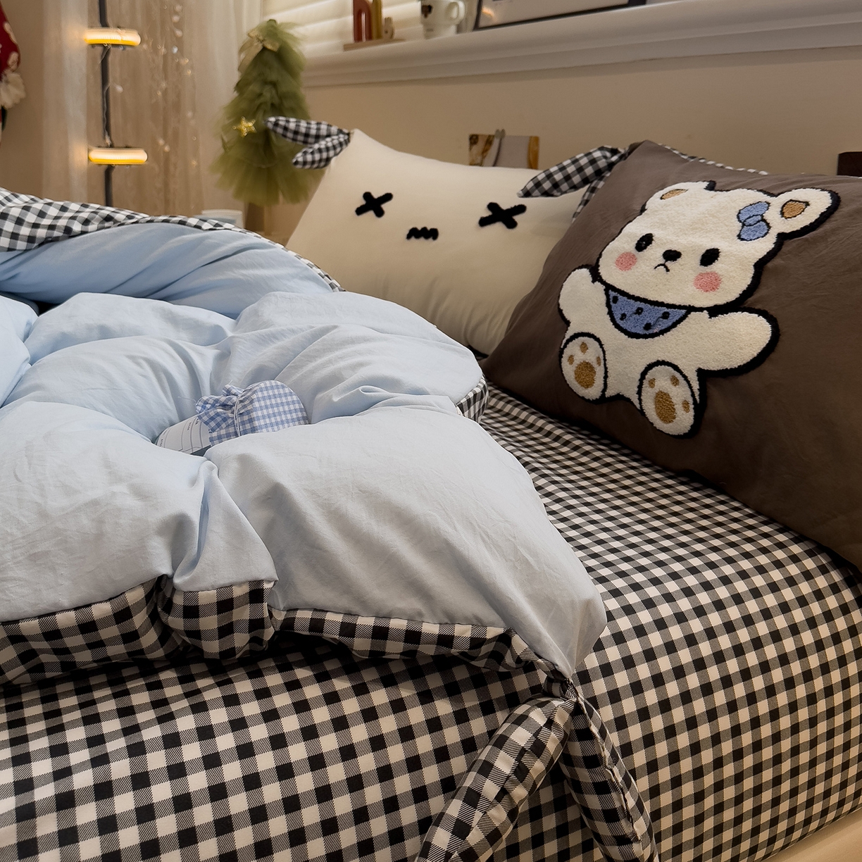 91家纺网 家纺一手货源 找家纺 （总）盼季家纺 2026新款立体蝴蝶结毛巾绣卡通四件套