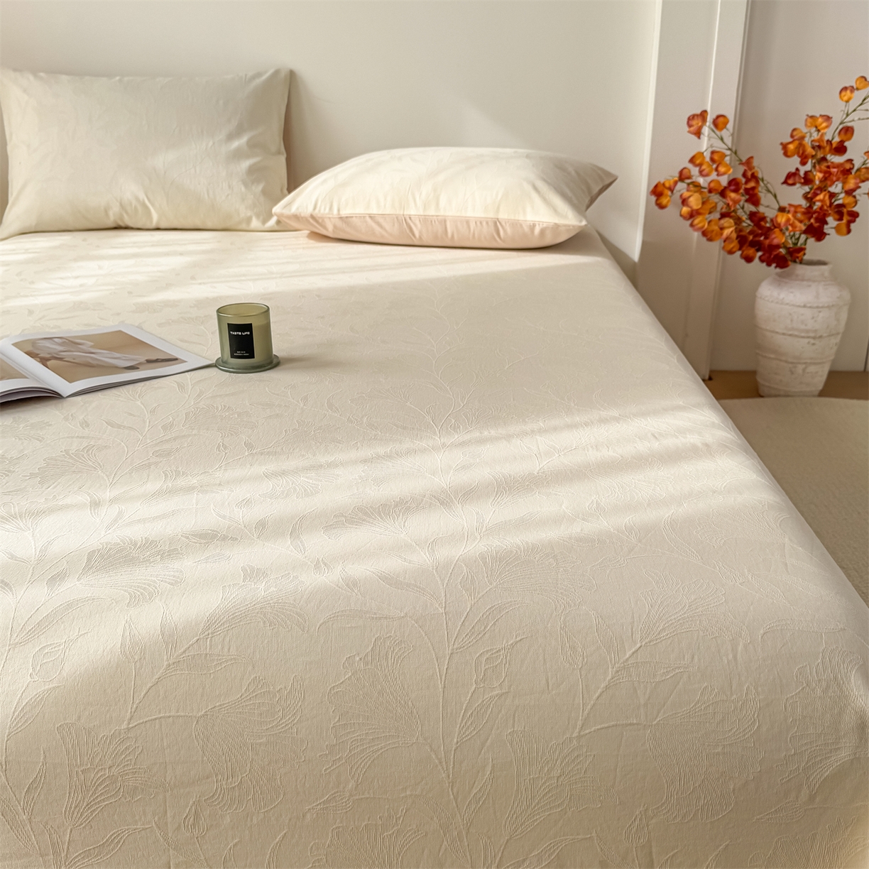 91家纺网 家纺一手货源 找家纺 （总）灰鲸 2026新款全棉纯棉厚织三层水洗色织提花床单单床单床单单件