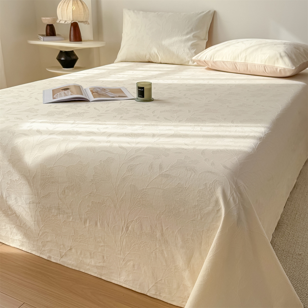 91家纺网 家纺一手货源 找家纺 （总）灰鲸 2026新款全棉纯棉厚织三层水洗色织提花床单单床单床单单件