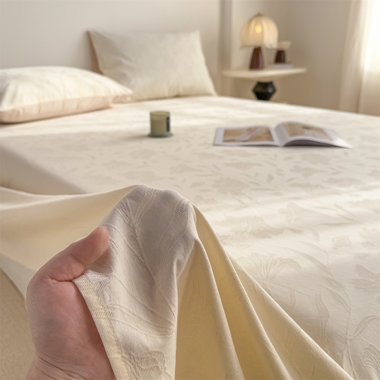 91家纺网 家纺一手货源 找家纺 （总）灰鲸 2026新款全棉纯棉厚织三层水洗色织提花床单单床单床单单件