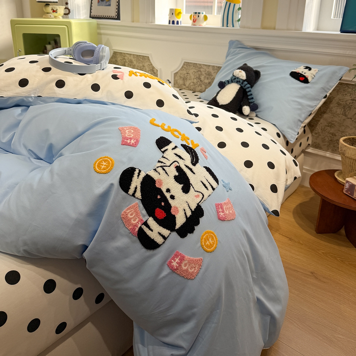 91家纺网 家纺一手货源 找家纺 怡家居 2026新款全棉纯棉印花立体毛巾绣四件套 马上好运