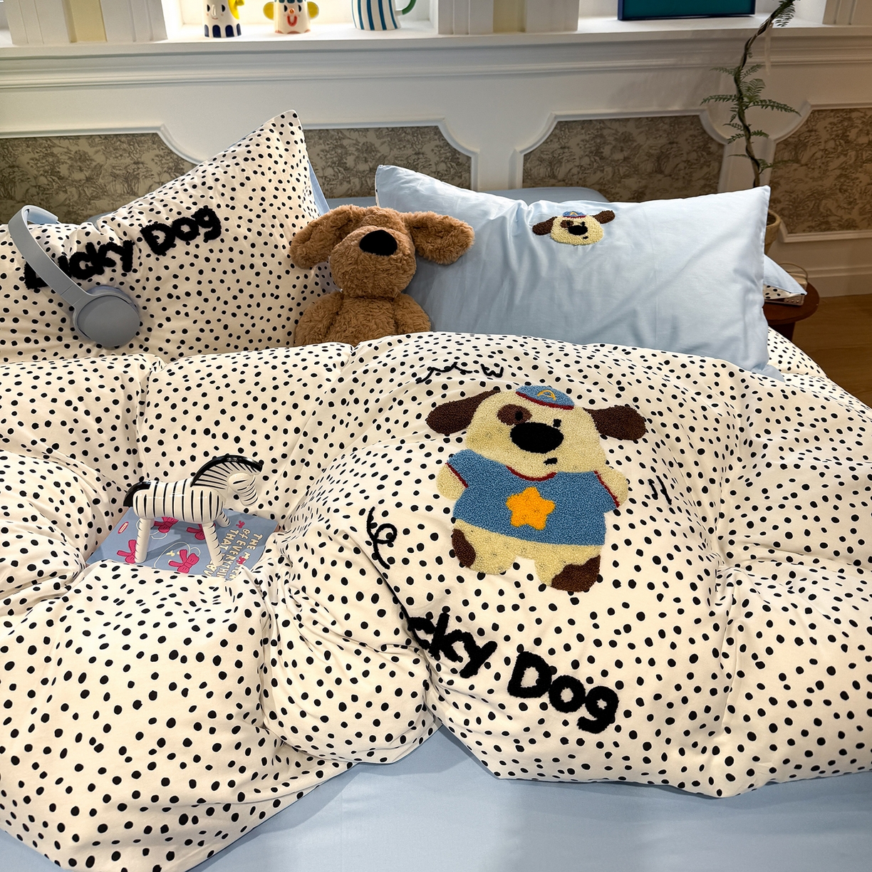 91家纺网 家纺一手货源 找家纺 怡家居 2023新款全棉小清新手包边夏被四件套 欢颜-绿