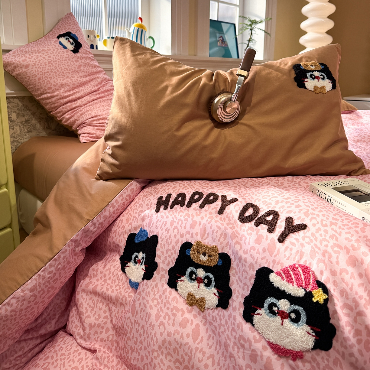 91家纺网 家纺一手货源 找家纺 怡家居 2026新款全棉纯棉印花立体毛巾绣四件套 甜心宝贝