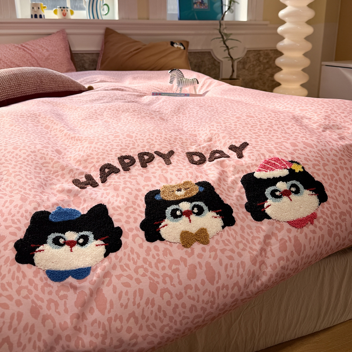 91家纺网 家纺一手货源 找家纺 怡家居 2026新款全棉纯棉印花立体毛巾绣四件套 甜心宝贝