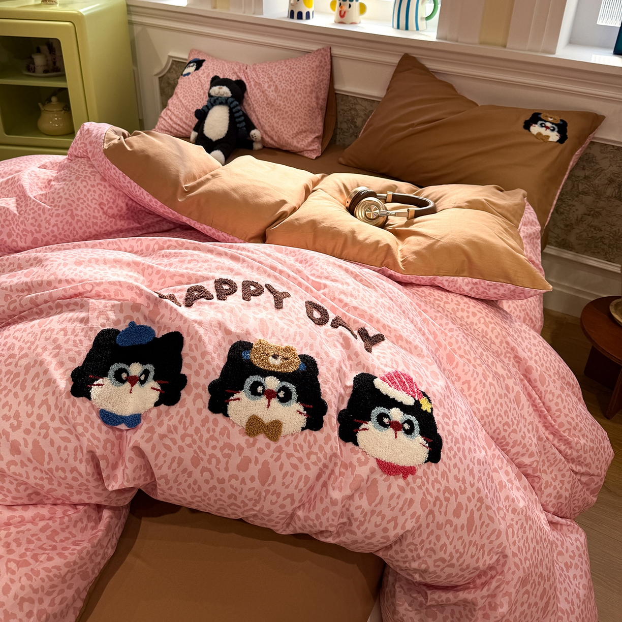 91家纺网 家纺一手货源 找家纺 怡家居 2026新款全棉纯棉印花立体毛巾绣四件套 甜心宝贝