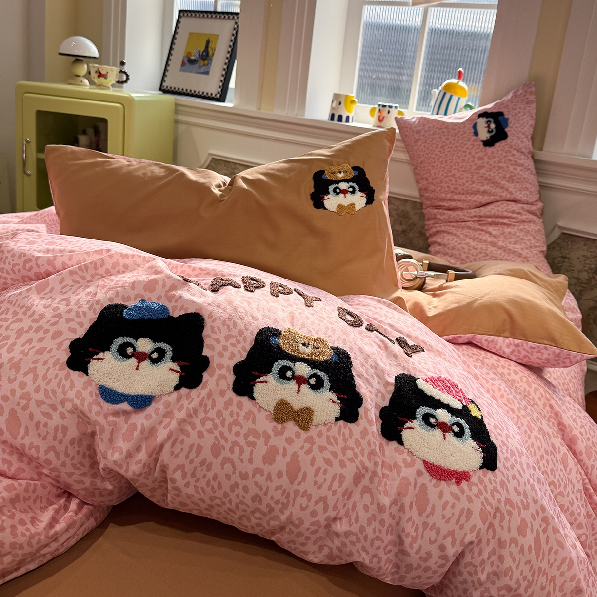 91家纺网 家纺一手货源 找家纺 怡家居 2026新款全棉纯棉印花立体毛巾绣四件套 甜心宝贝