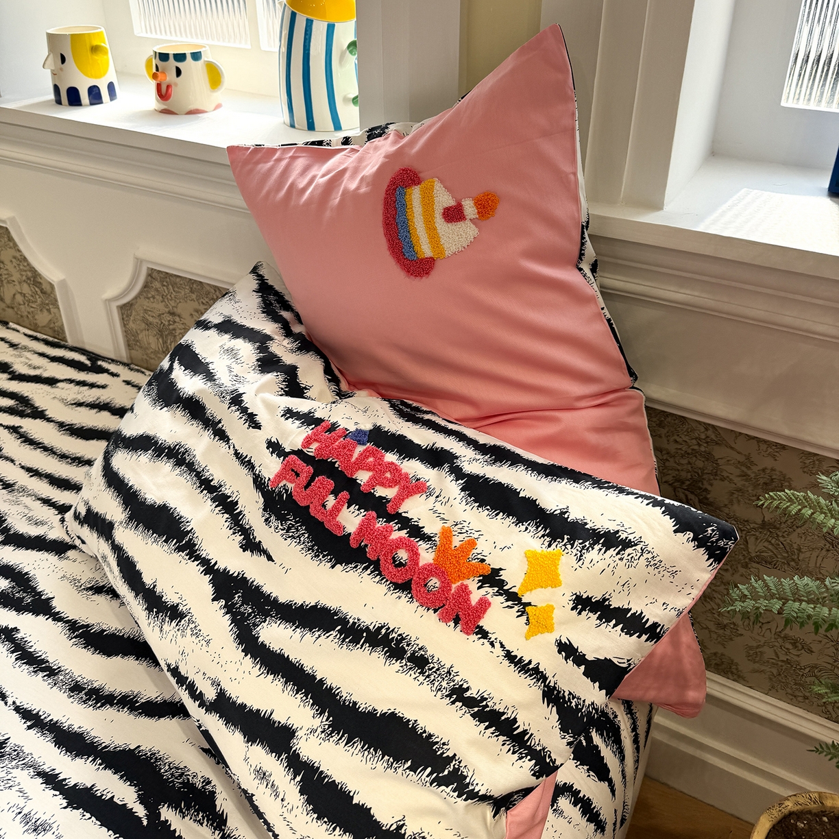 91家纺网 家纺一手货源 找家纺 怡家居 2026新款全棉纯棉印花立体毛巾绣四件套 马上快乐