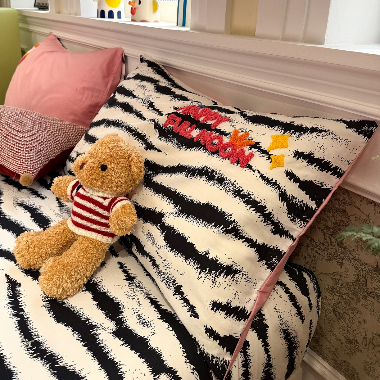 91家纺网 家纺一手货源 找家纺 怡家居 2026新款全棉纯棉印花立体毛巾绣四件套 马上快乐