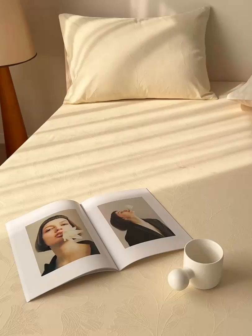 91家纺网 家纺一手货源 找家纺 （总）灰鲸 2026新款全棉纯棉厚织三层水洗色织提花床笠单品床笠床笠单件