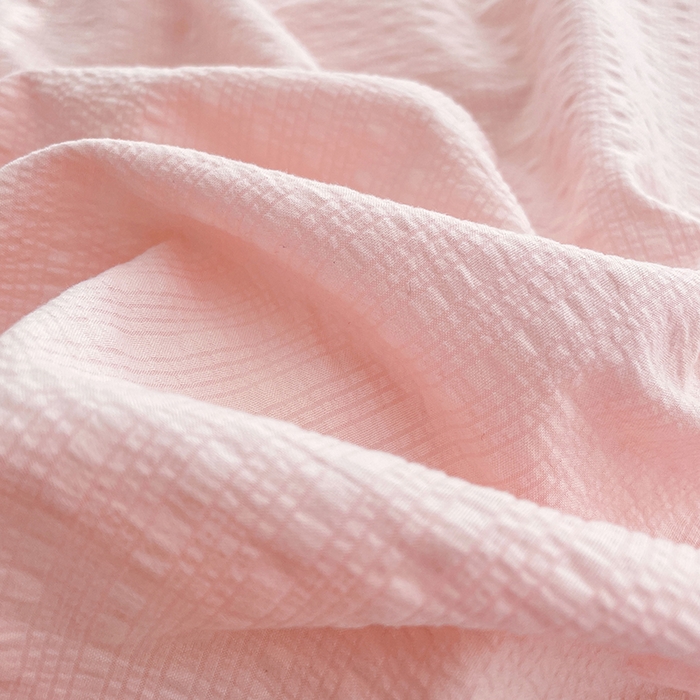 91家纺网 家纺一手货源 找家纺 优承佳生活馆 2026新款软糯双拼泡芙纱四件套 樱花粉+奶油黄