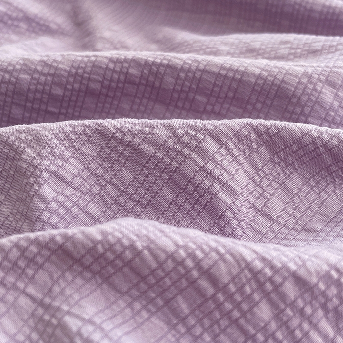 91家纺网 家纺一手货源 找家纺 优承佳生活馆 2026新款软糯双拼泡芙纱四件套 芋泥紫+烟雾紫