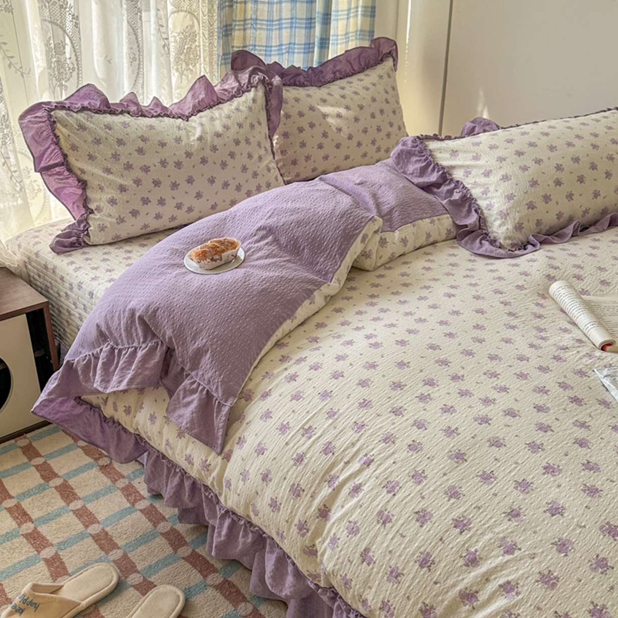 91家纺网 家纺一手货源 找家纺 （总）欧尚 2026新款花边床盖四件套