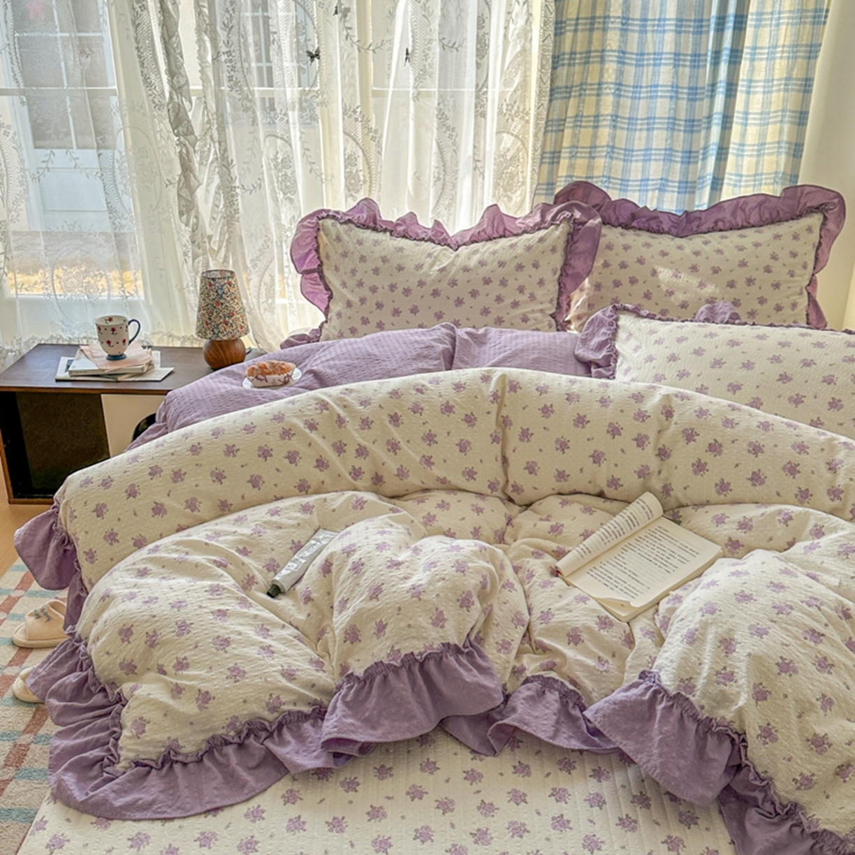 91家纺网 家纺一手货源 找家纺 （总）欧尚 2026新款花边床盖四件套