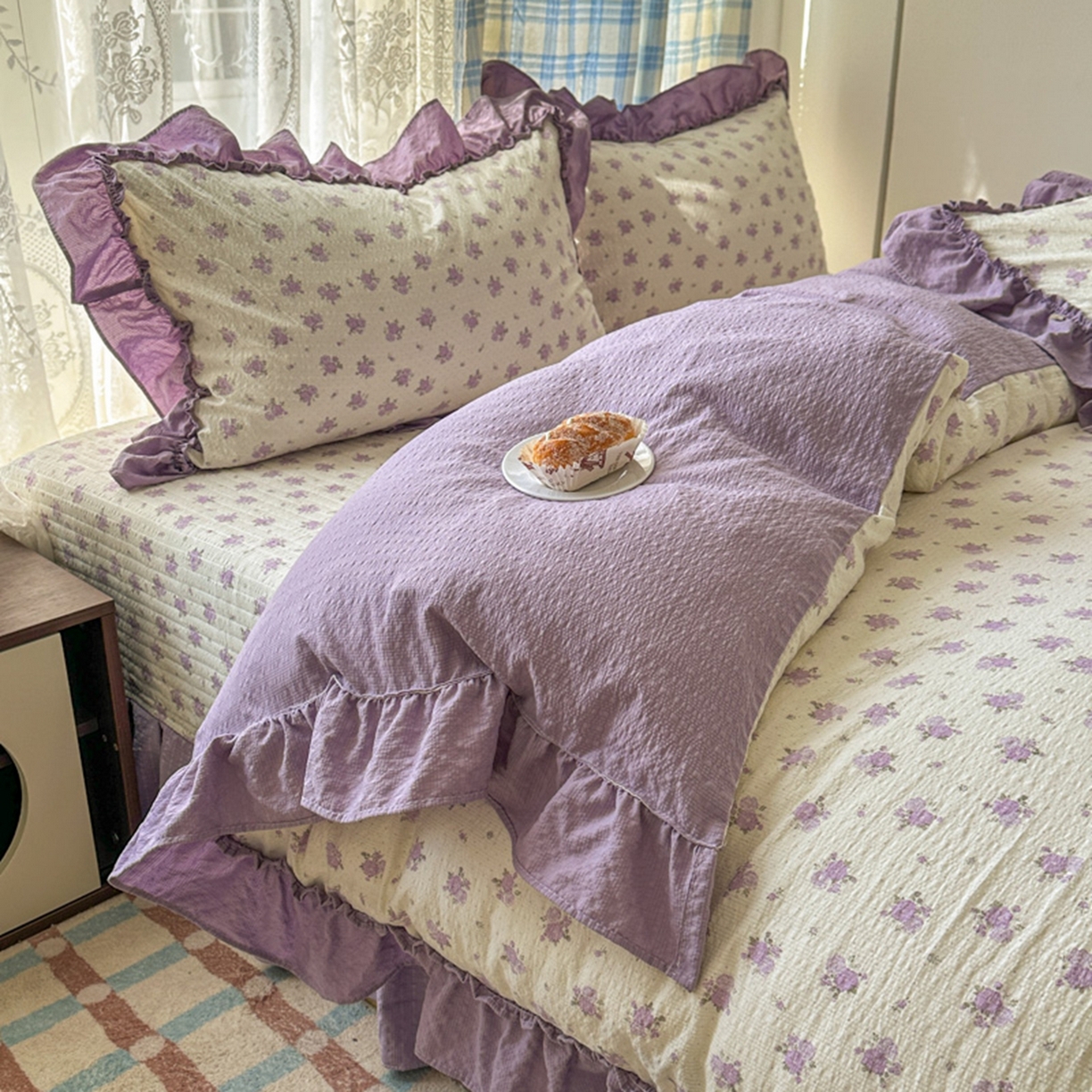 91家纺网 家纺一手货源 找家纺 （总）欧尚 2026新款花边床盖四件套