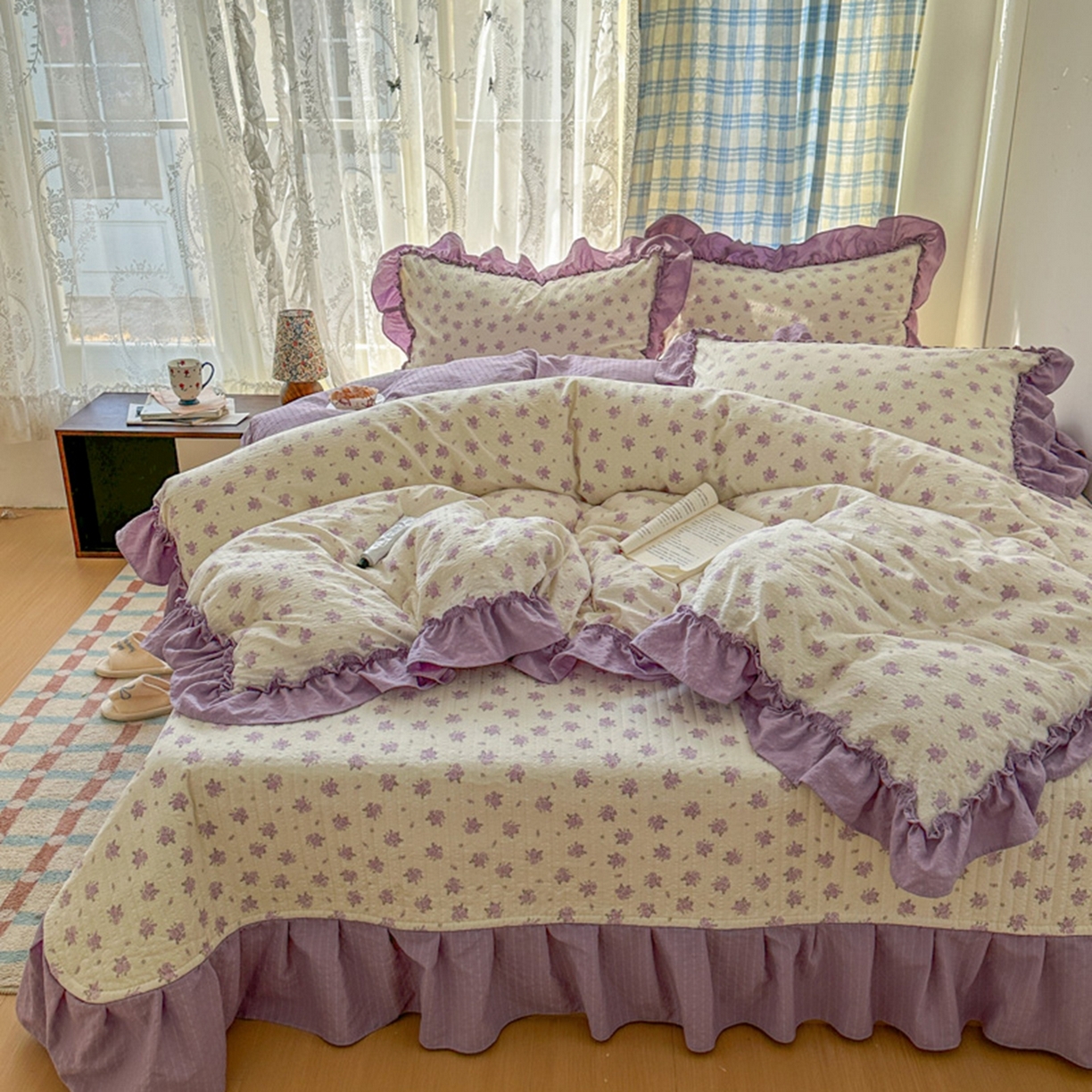 91家纺网 家纺一手货源 找家纺 （总）欧尚 2026新款花边床盖四件套