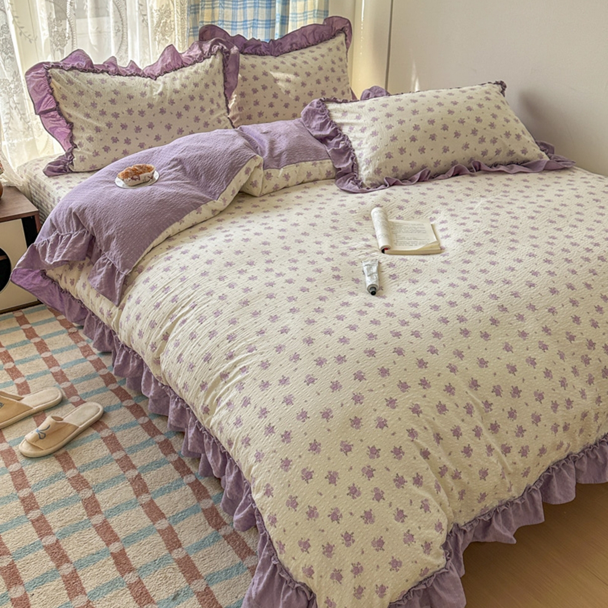 91家纺网 家纺一手货源 找家纺 （总）欧尚 2026新款花边床盖四件套