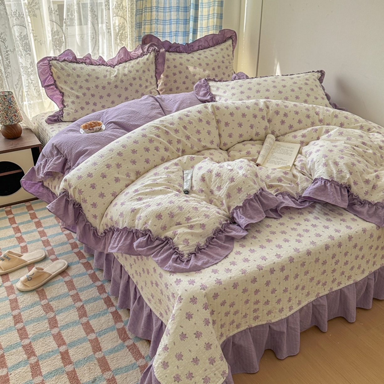 91家纺网 家纺一手货源 找家纺 （总）欧尚 2026新款花边床盖四件套