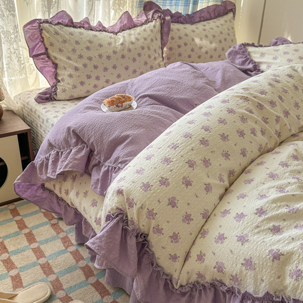 91家纺网 家纺一手货源 找家纺 （总）欧尚 2026新款花边床盖四件套