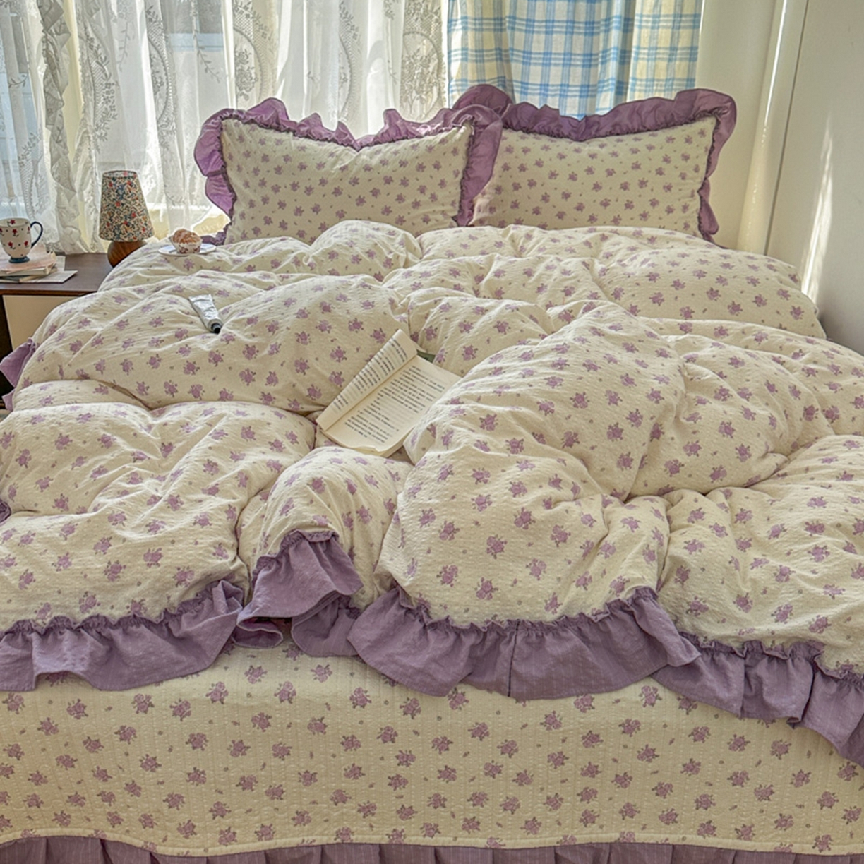 91家纺网 家纺一手货源 找家纺 （总）欧尚 2026新款花边床盖四件套