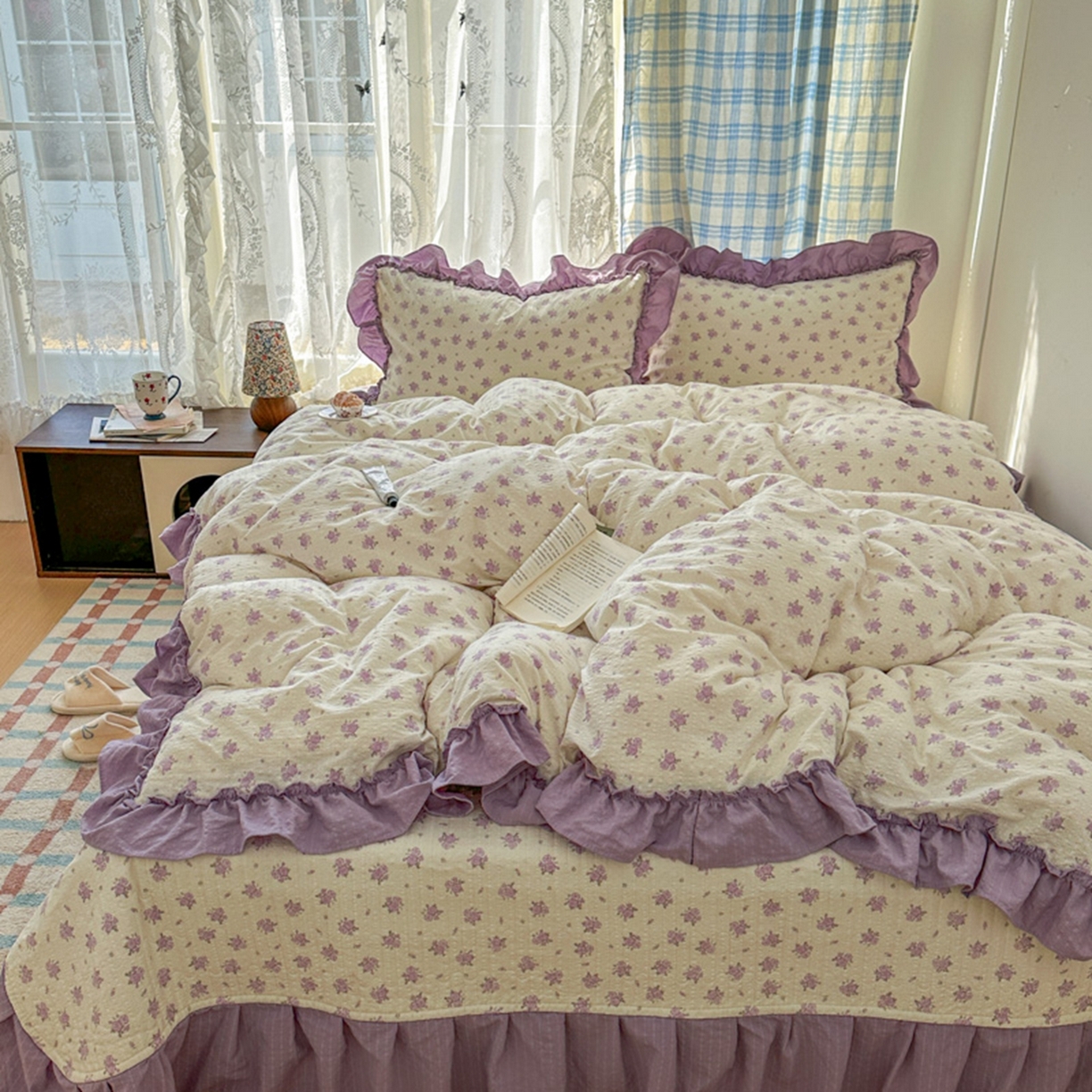 91家纺网 家纺一手货源 找家纺 （总）欧尚 2026新款花边床盖四件套