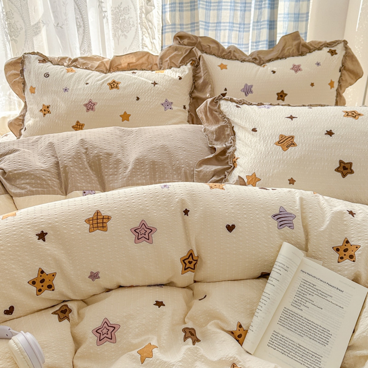 91家纺网 家纺一手货源 找家纺 欧尚 2026新款花边床盖四件套 星愿