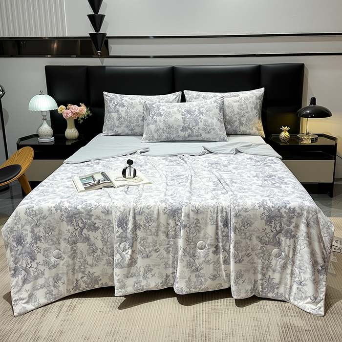 91家纺网 家纺一手货源 找家纺 （总）欧夏家纺 2026新款凉感锦氨夏被玻尿酸焕颜被夏凉被空调被薄被子-直播供货