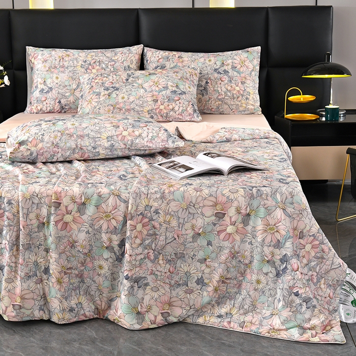 91家纺网 家纺一手货源 找家纺 （总）欧夏家纺 2026新款凉感锦氨夏被玻尿酸焕颜被夏凉被空调被薄被子-直播供货