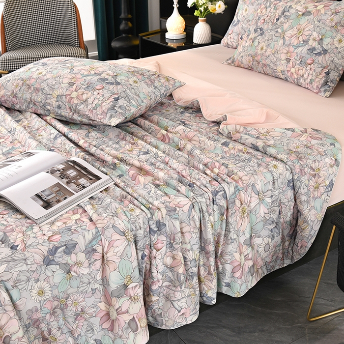 91家纺网 家纺一手货源 找家纺 （总）欧夏家纺 2026新款凉感锦氨夏被玻尿酸焕颜被夏凉被空调被薄被子-直播供货