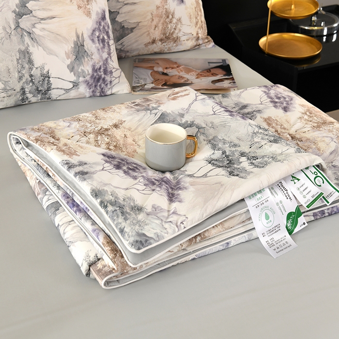 91家纺网 家纺一手货源 找家纺 欧夏家纺 2026新款凉感锦氨夏被玻尿酸焕颜被夏凉被空调被薄被子-直播供货 福禄雅居