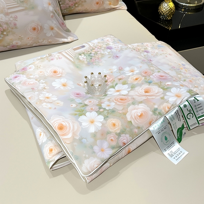 91家纺网 家纺一手货源 找家纺 欧夏家纺 2026新款凉感锦氨夏被玻尿酸焕颜被夏凉被空调被薄被子-直播供货 莫奈花园