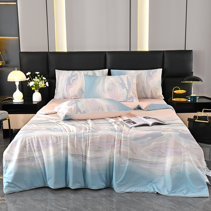 欧夏家纺 2026新款凉感锦氨夏被玻尿酸焕颜被夏凉被空调被薄被子-直播供货 巴塞罗那