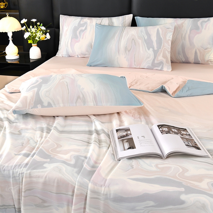 91家纺网 家纺一手货源 找家纺 欧夏家纺 2026新款凉感锦氨夏被玻尿酸焕颜被夏凉被空调被薄被子-直播供货 巴塞罗那