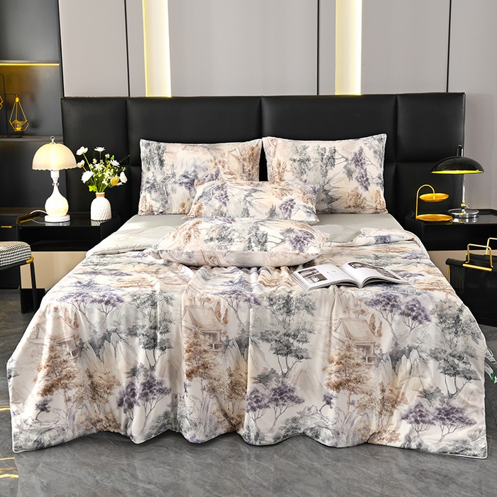 欧夏家纺 2026新款凉感锦氨夏被玻尿酸焕颜被夏凉被空调被薄被子-直播供货 福禄雅居