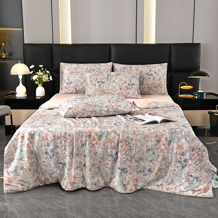 欧夏家纺 2026新款凉感锦氨夏被玻尿酸焕颜被夏凉被空调被薄被子-直播供货 巴黎风情