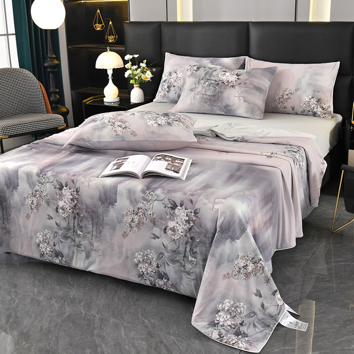 91家纺网 家纺一手货源 找家纺 欧夏家纺 2026新款凉感锦氨夏被玻尿酸焕颜被夏凉被空调被薄被子-直播供货 迷恋之花