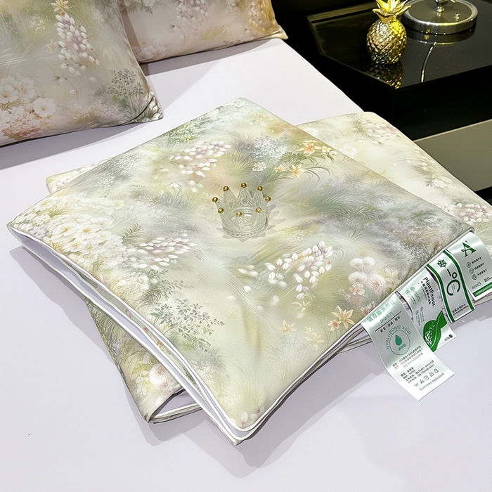 91家纺网 家纺一手货源 找家纺 欧夏家纺 2026新款凉感锦氨夏被玻尿酸焕颜被夏凉被空调被薄被子-直播供货 清木花园