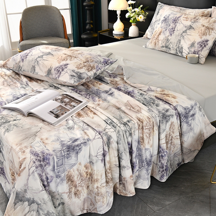 91家纺网 家纺一手货源 找家纺 欧夏家纺 2026新款凉感锦氨夏被玻尿酸焕颜被夏凉被空调被薄被子-直播供货 福禄雅居