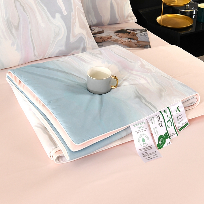 91家纺网 家纺一手货源 找家纺 欧夏家纺 2026新款凉感锦氨夏被玻尿酸焕颜被夏凉被空调被薄被子-直播供货 巴塞罗那