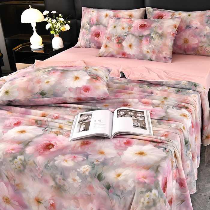 91家纺网 家纺一手货源 找家纺 欧夏家纺 2026新款凉感锦氨夏被玻尿酸焕颜被夏凉被空调被薄被子-直播供货 花海丛丛