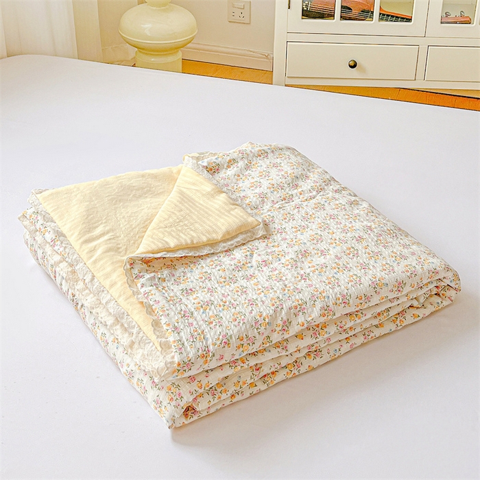 91家纺网 家纺一手货源 找家纺 （总）艺菲阁家纺 2026爆款升级花边工艺双层纱夏凉被 