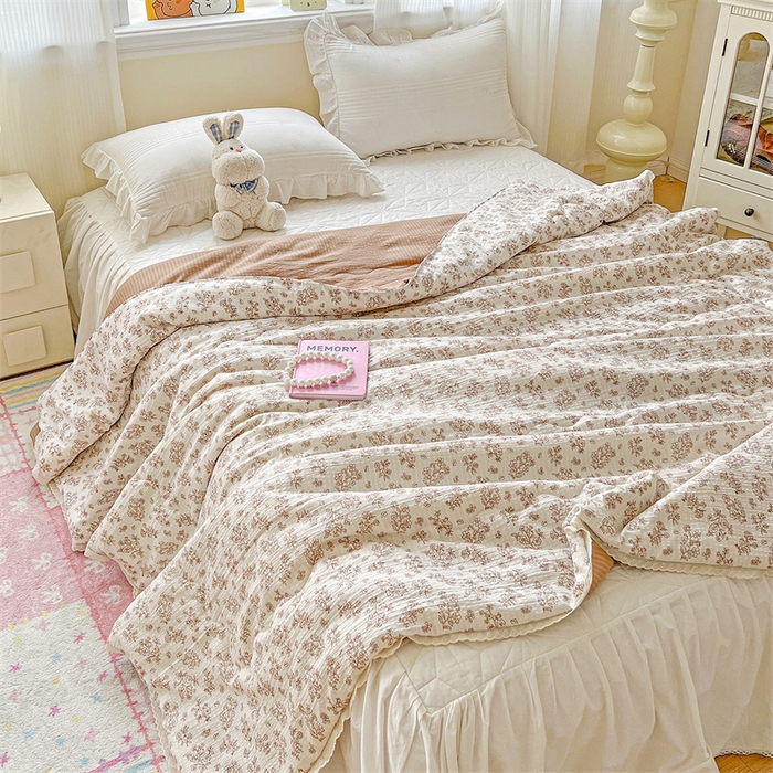 91家纺网 家纺一手货源 找家纺 （总）艺菲阁家纺 2026爆款升级花边工艺双层纱夏凉被 