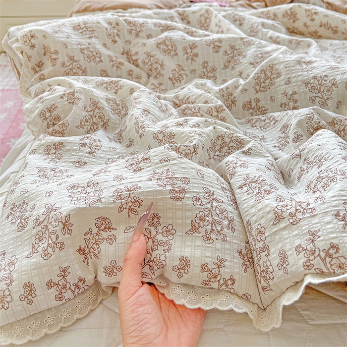 91家纺网 家纺一手货源 找家纺 （总）艺菲阁家纺 2026爆款升级花边工艺双层纱夏凉被 
