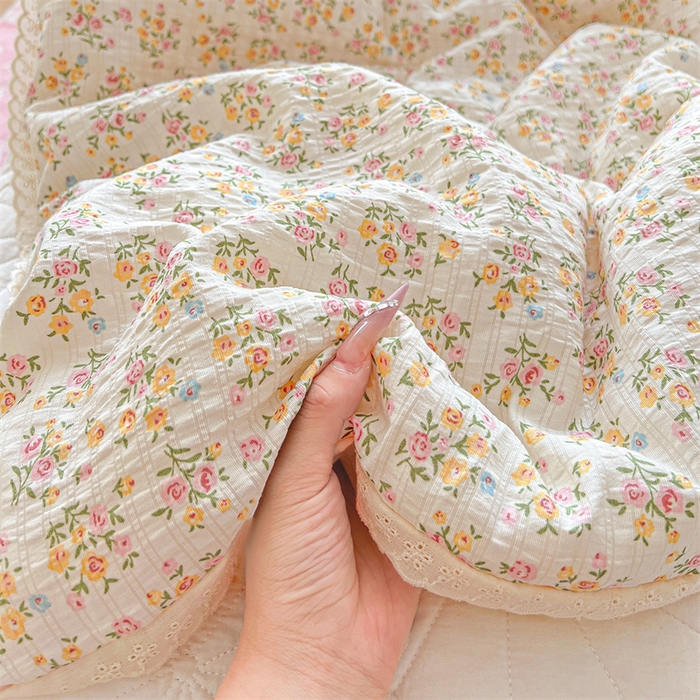 91家纺网 家纺一手货源 找家纺 艺菲阁家纺 2026爆款升级花边工艺双层纱夏凉被  月光女神