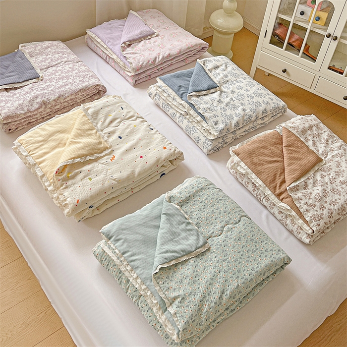 艺菲阁家纺 2026爆款升级花边工艺双层纱夏凉被  组合图